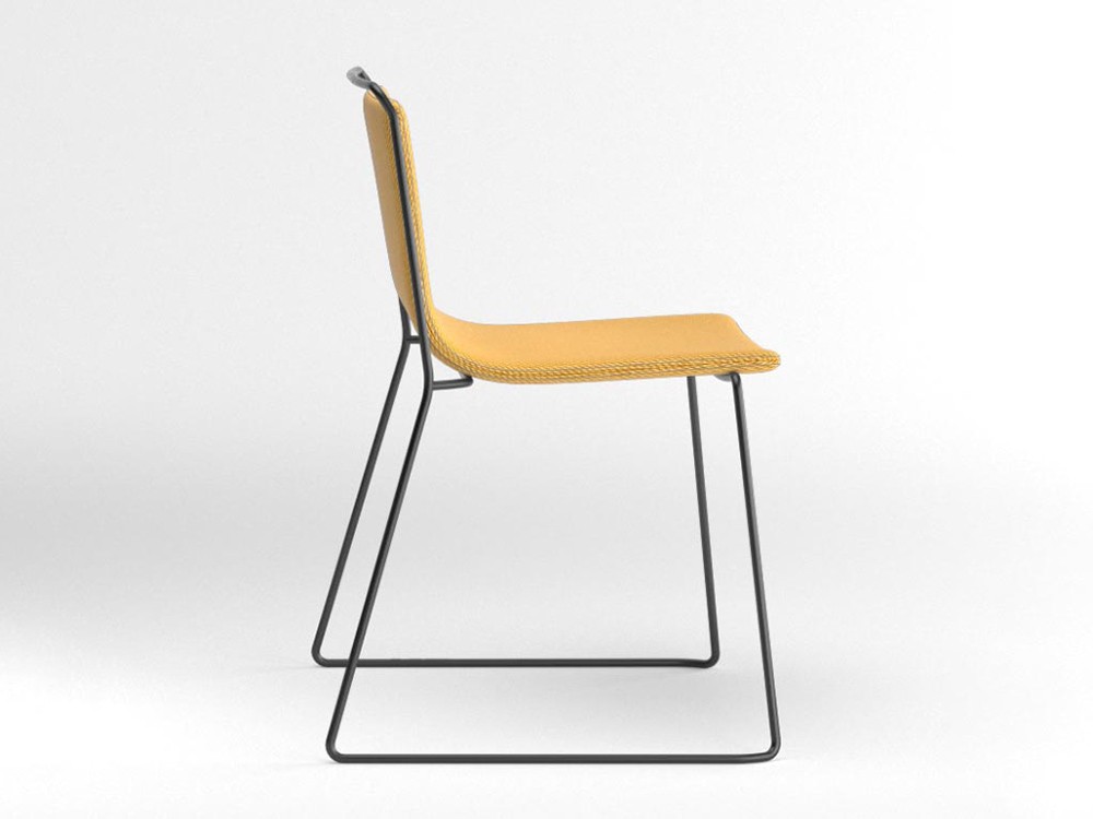 Silla tapizada con estructura de acero Alo Ondarreta - 17