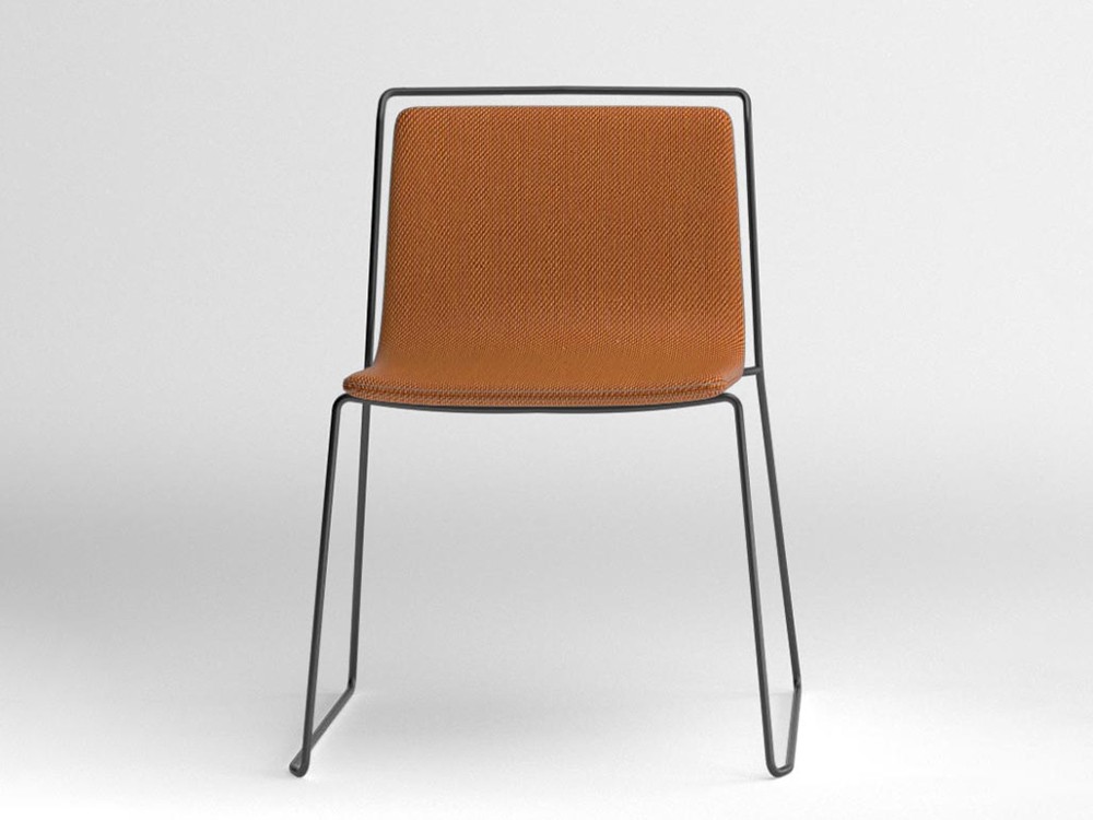 Silla tapizada con estructura de acero Alo Ondarreta - 18