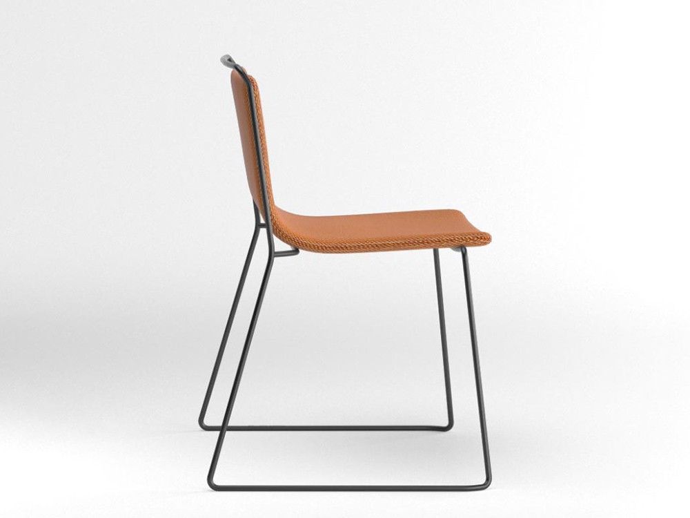 Silla tapizada con estructura de acero Alo Ondarreta - 19