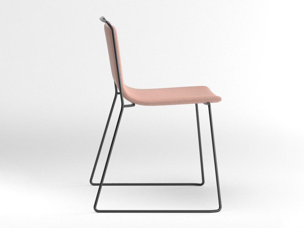 Silla tapizada con estructura de acero Alo Ondarreta - 21