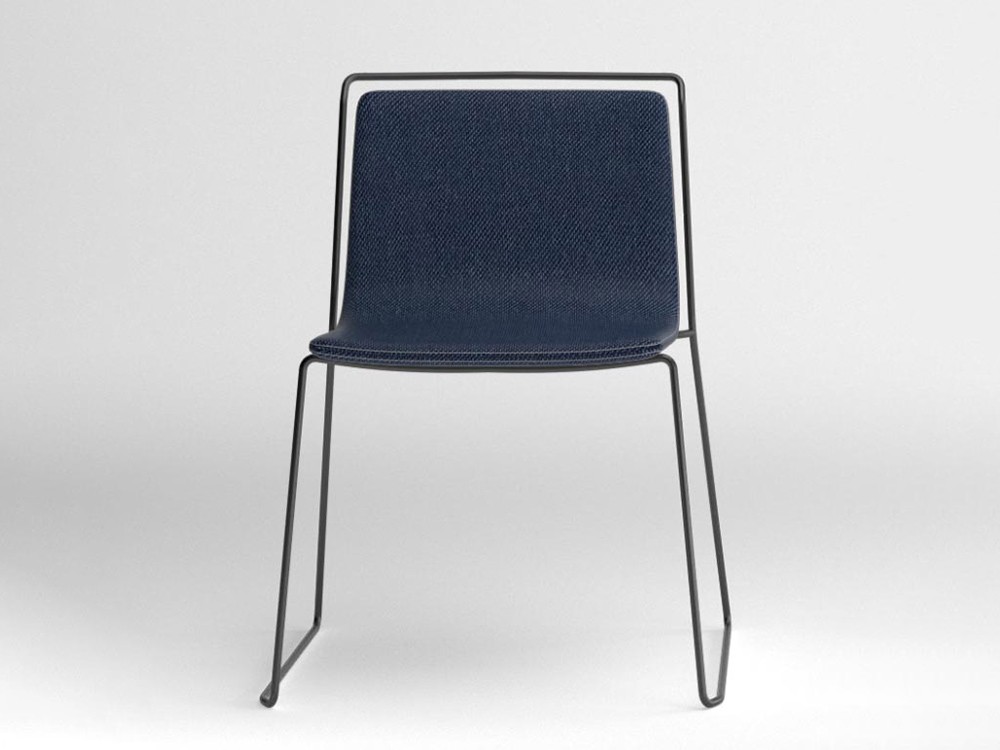 Silla tapizada con estructura de acero Alo Ondarreta - 24