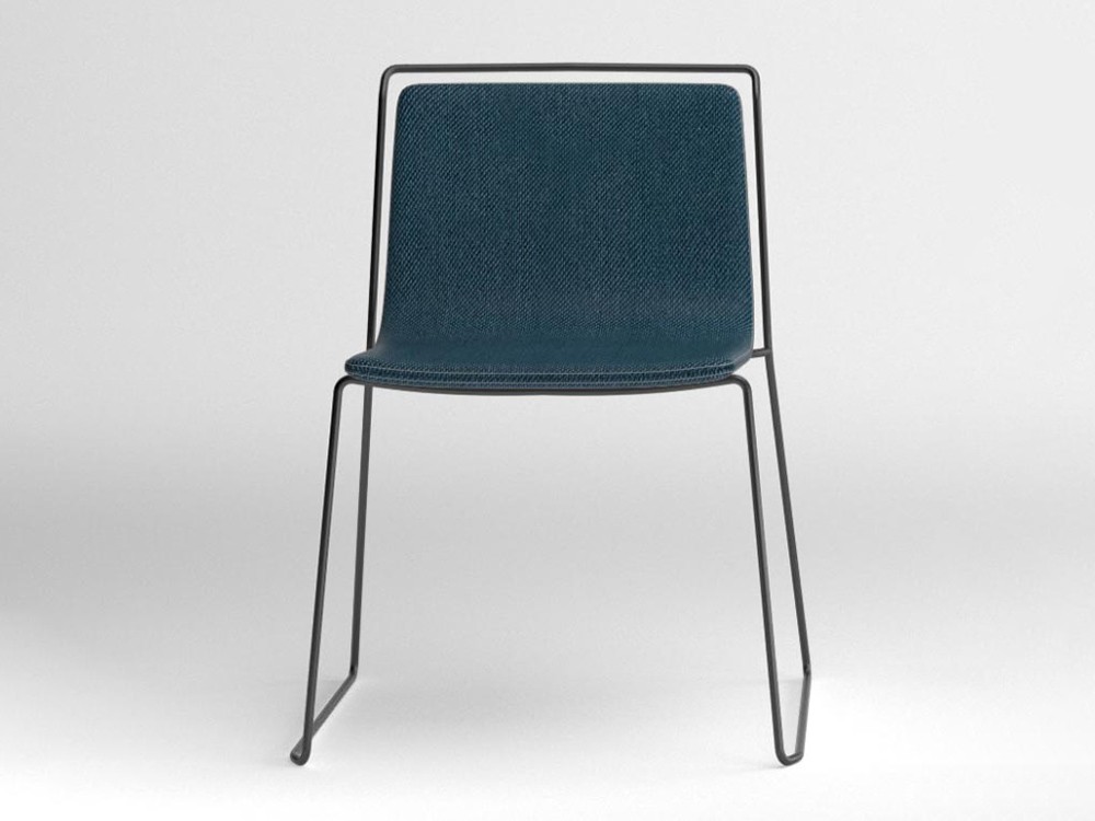 Silla tapizada con estructura de acero Alo Ondarreta - 26