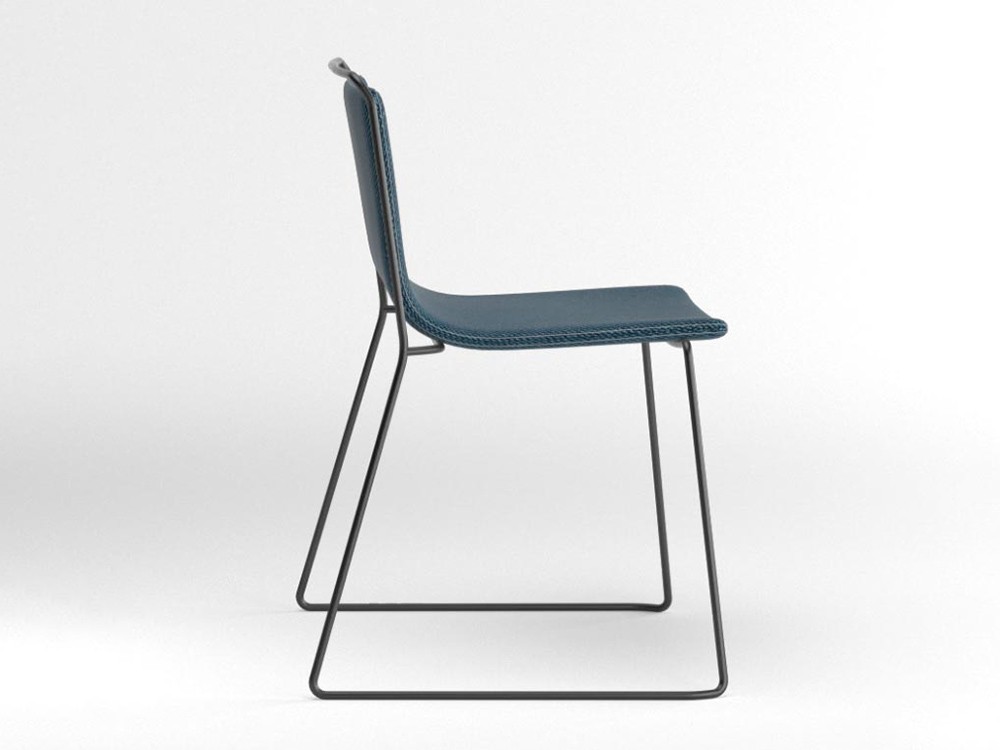 Silla tapizada con estructura de acero Alo Ondarreta - 27