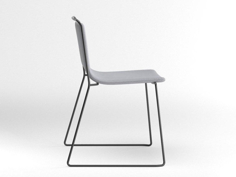 Silla tapizada con estructura de acero Alo Ondarreta - 29