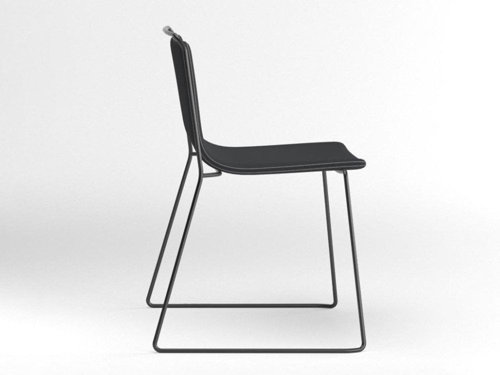 Silla tapizada con estructura de acero Alo Ondarreta - 31