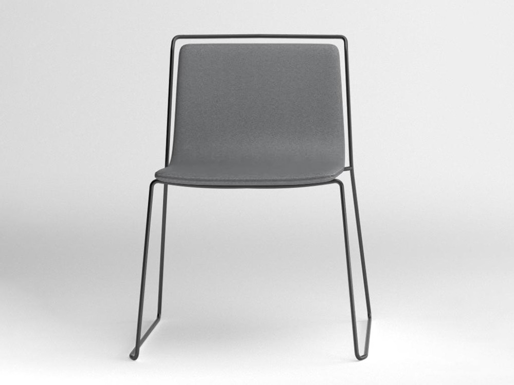 Silla tapizada con estructura de acero Alo Ondarreta - 36