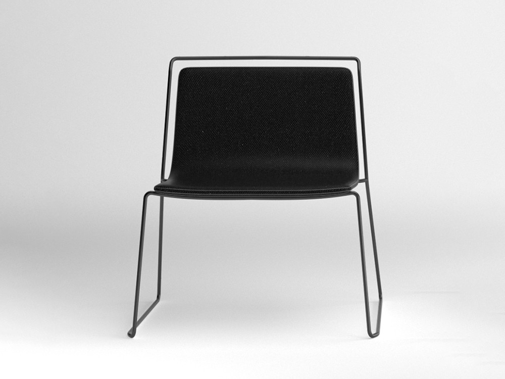 Silla tapizada con estructura de acero Alo XL Ondarreta - 3