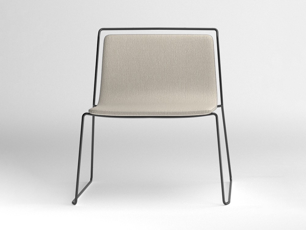 Silla tapizada con estructura de acero Alo XL Ondarreta - 5