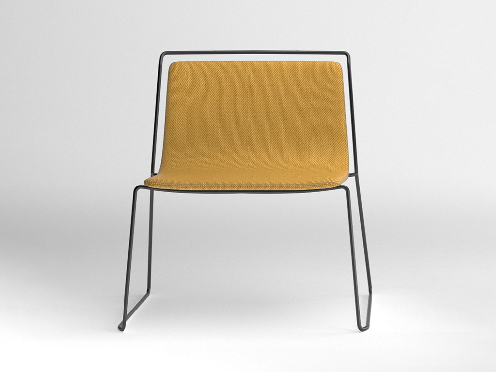 Silla tapizada con estructura de acero Alo XL Ondarreta - 7