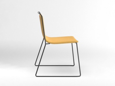 Silla tapizada con estructura de acero Alo XL Ondarreta - 8