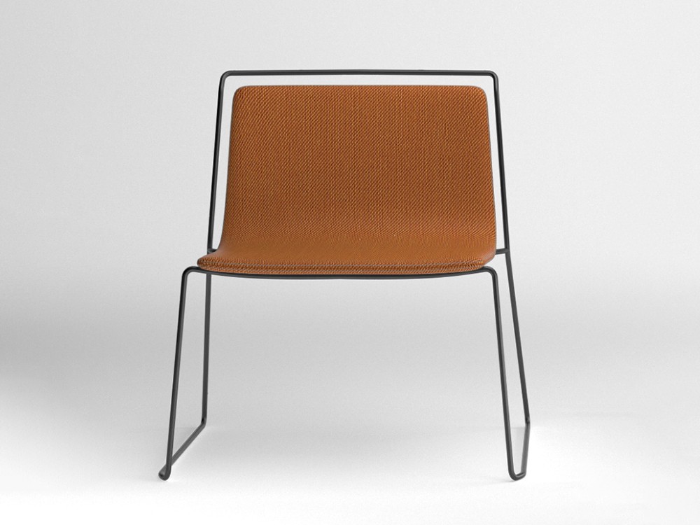 Silla tapizada con estructura de acero Alo XL Ondarreta - 9