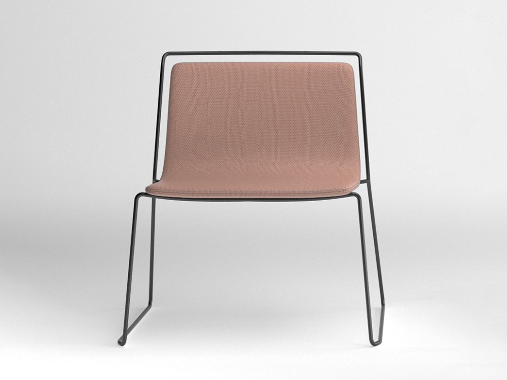 Silla tapizada con estructura de acero Alo XL Ondarreta - 11