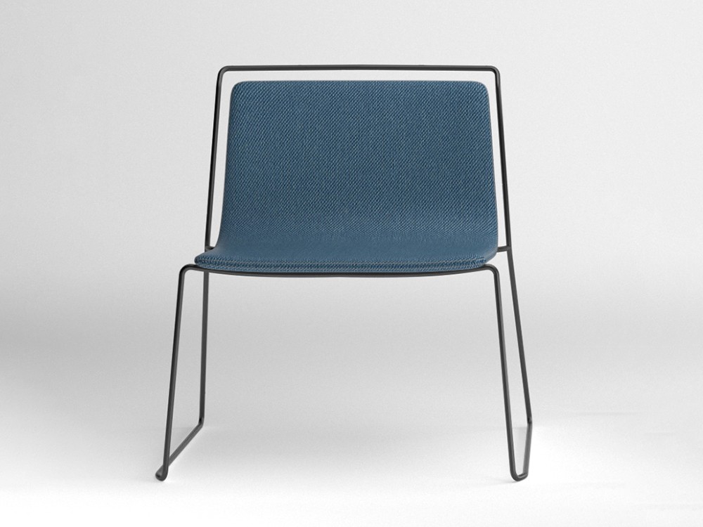 Silla tapizada con estructura de acero Alo XL Ondarreta - 13