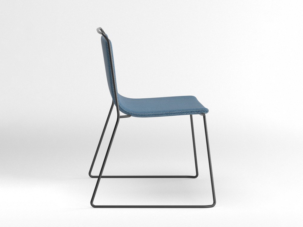 Silla tapizada con estructura de acero Alo XL Ondarreta - 14