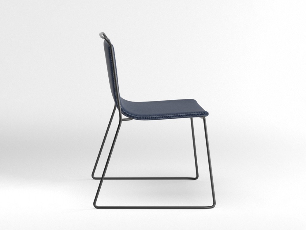 Silla tapizada con estructura de acero Alo XL Ondarreta - 16