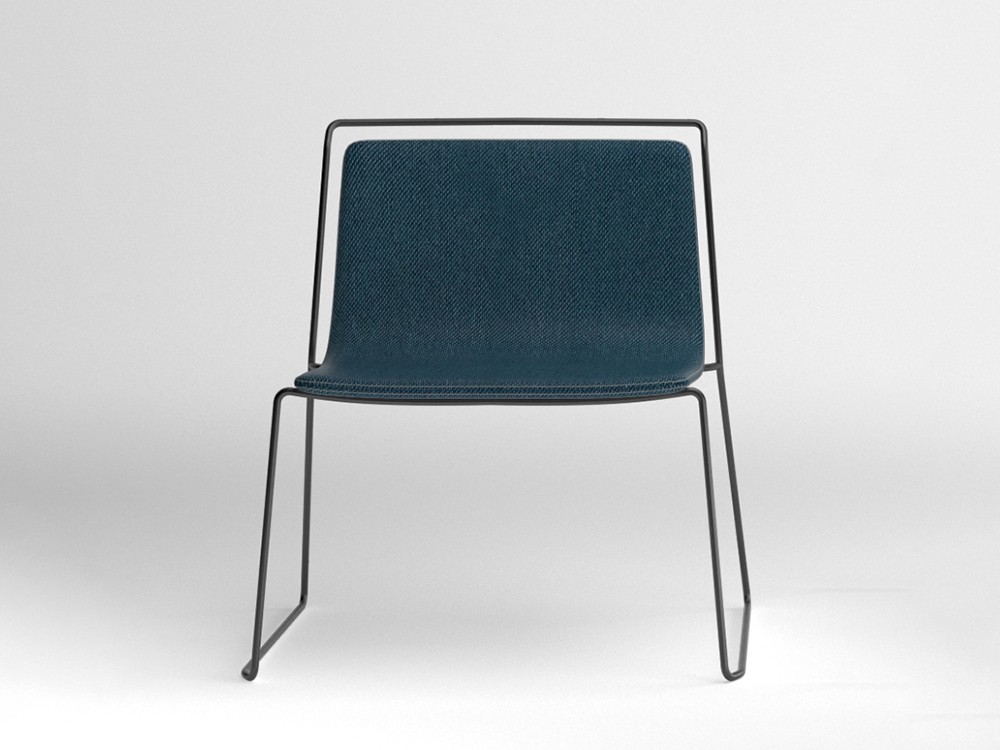 Silla tapizada con estructura de acero Alo XL Ondarreta - 17