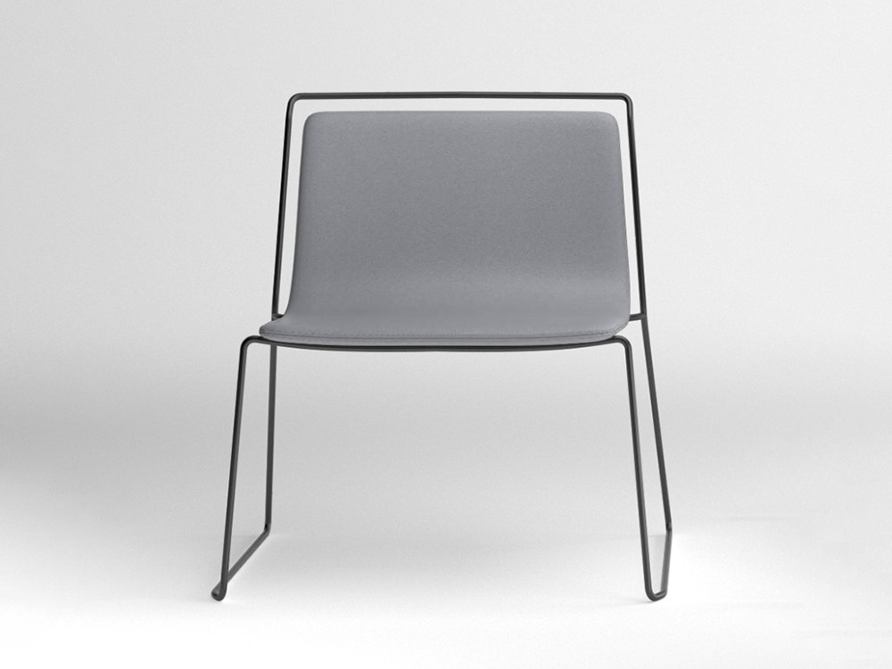 Silla tapizada con estructura de acero Alo XL Ondarreta - 19