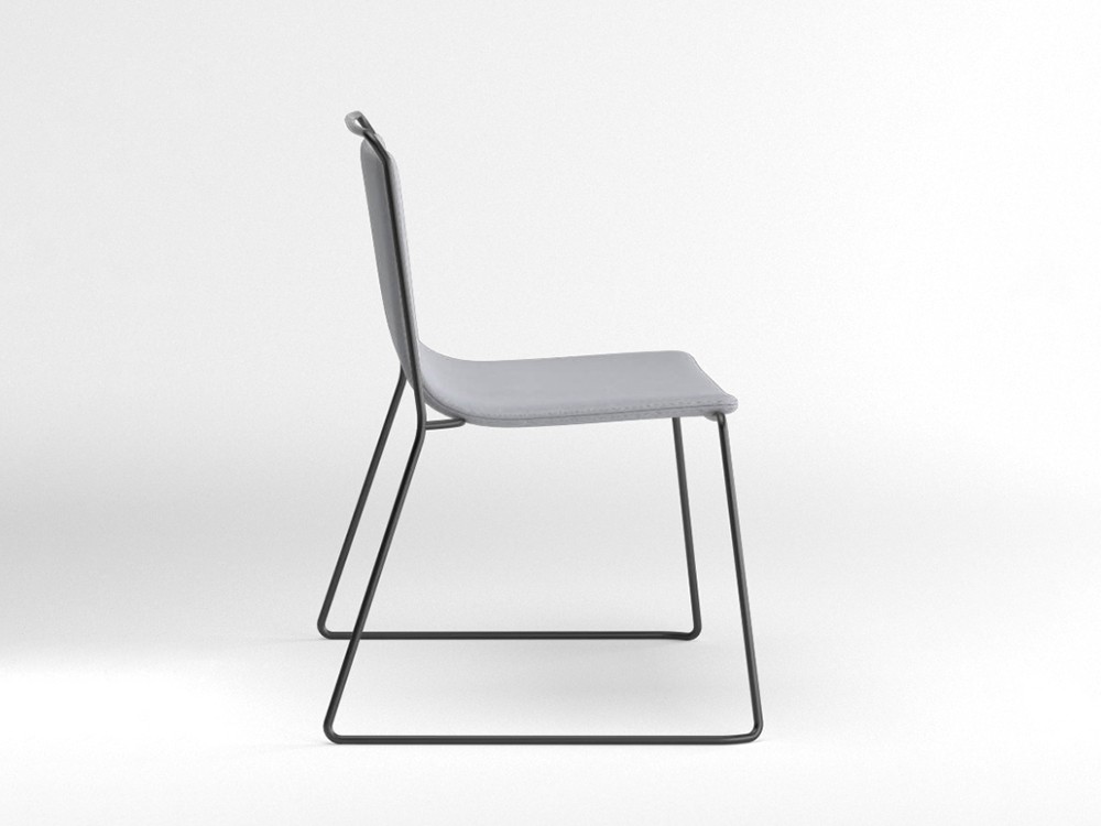 Silla tapizada con estructura de acero Alo XL Ondarreta - 20