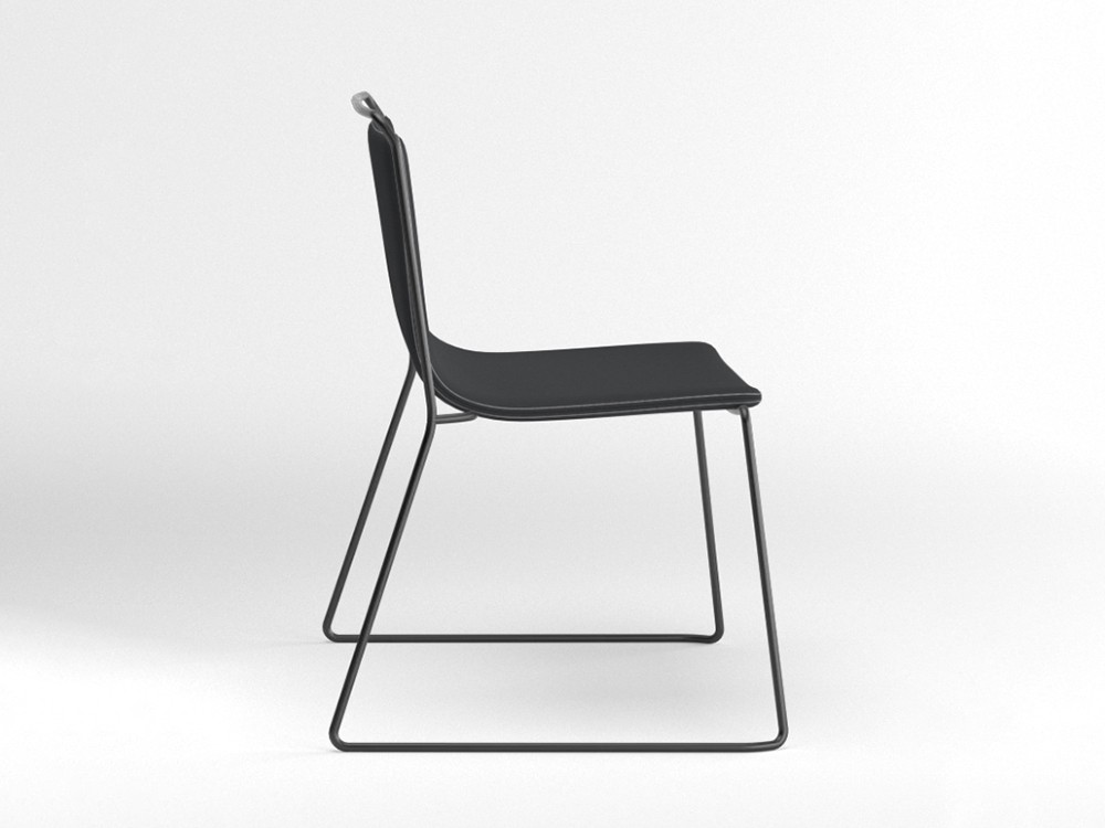 Silla tapizada con estructura de acero Alo XL Ondarreta - 22