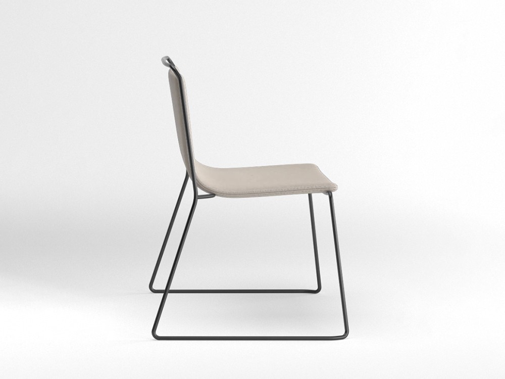 Silla tapizada con estructura de acero Alo XL Ondarreta - 26