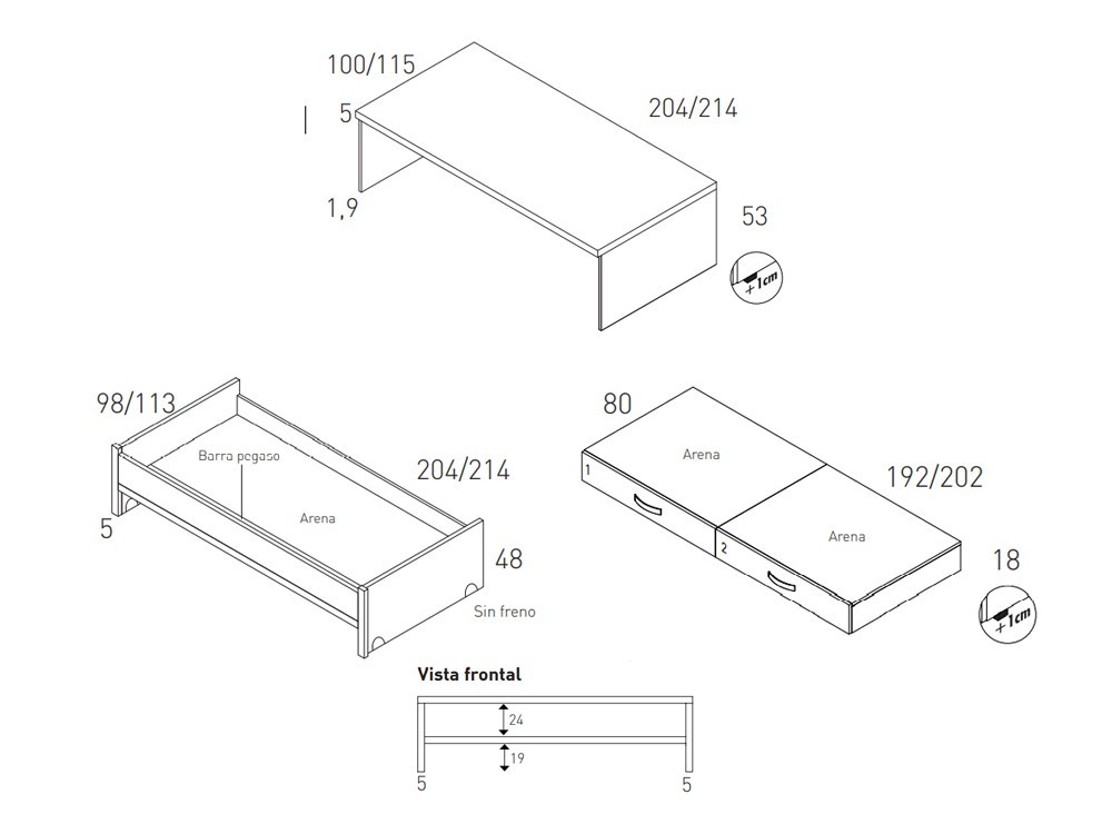 Bicama con dos cajones Vita 06 de jotajotape - 10