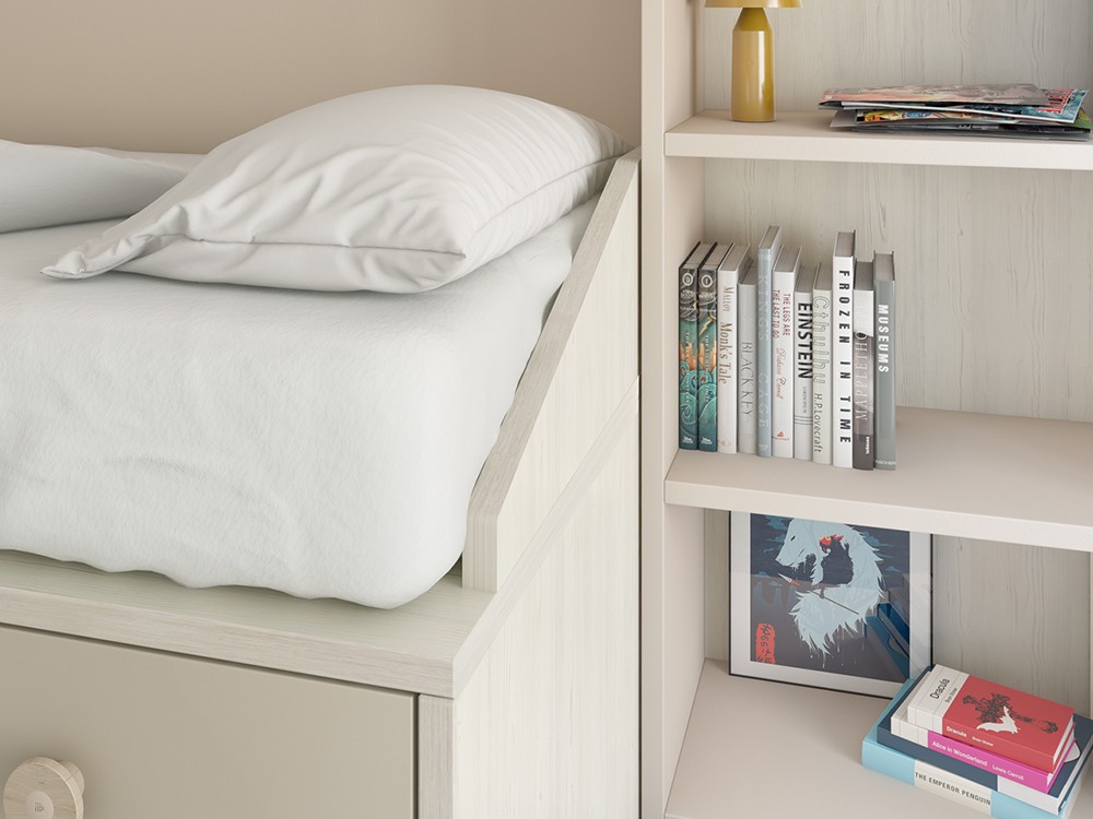 Dormitorio juvenil cama compacta REM arrastre Vita 08 jotajotape - 4