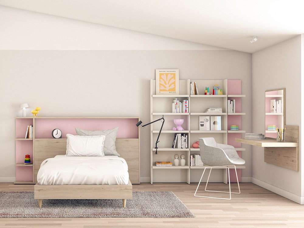 Dormitorio juvenil con cama Goa Vita 01 jotajotape - 3