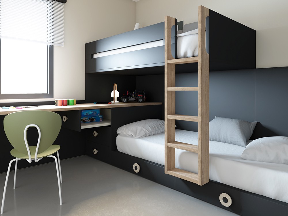 Dormitorio juvenil con litera tren Fly Vita 19 jotajotape - 4