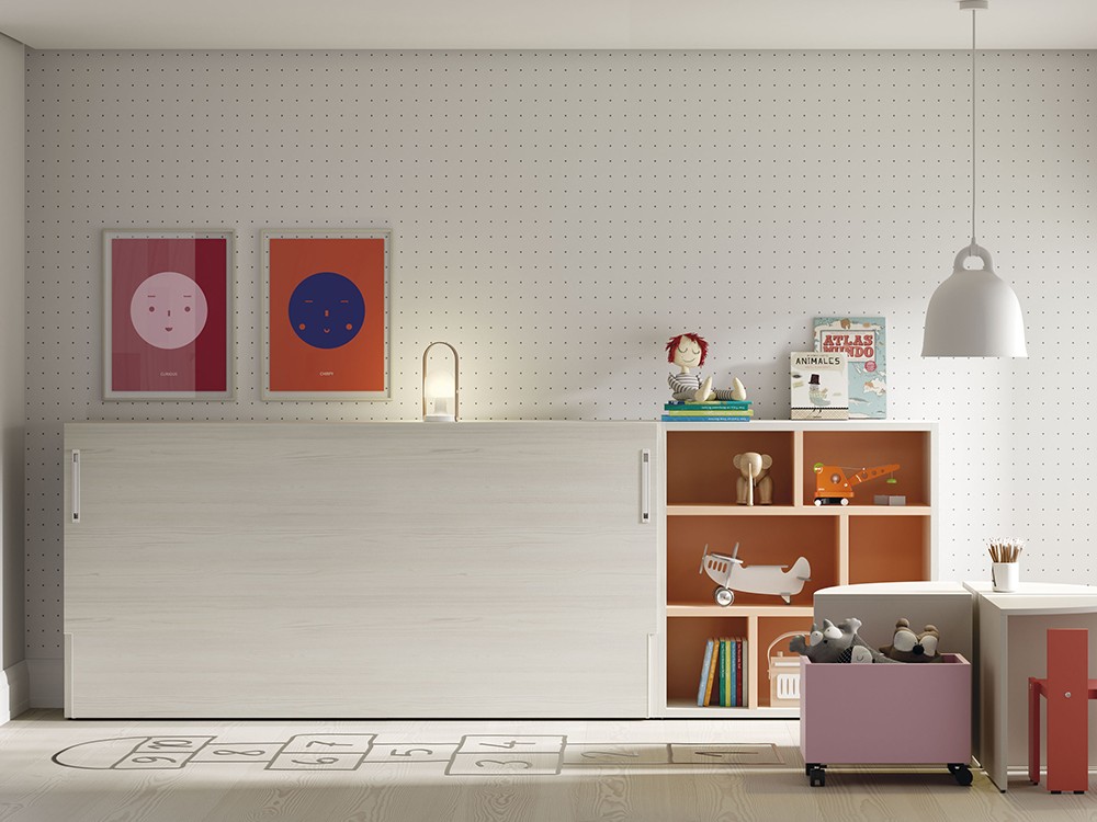 Cama abatible horizontal con almacenaje lateral Up & Down jotajotape - 2