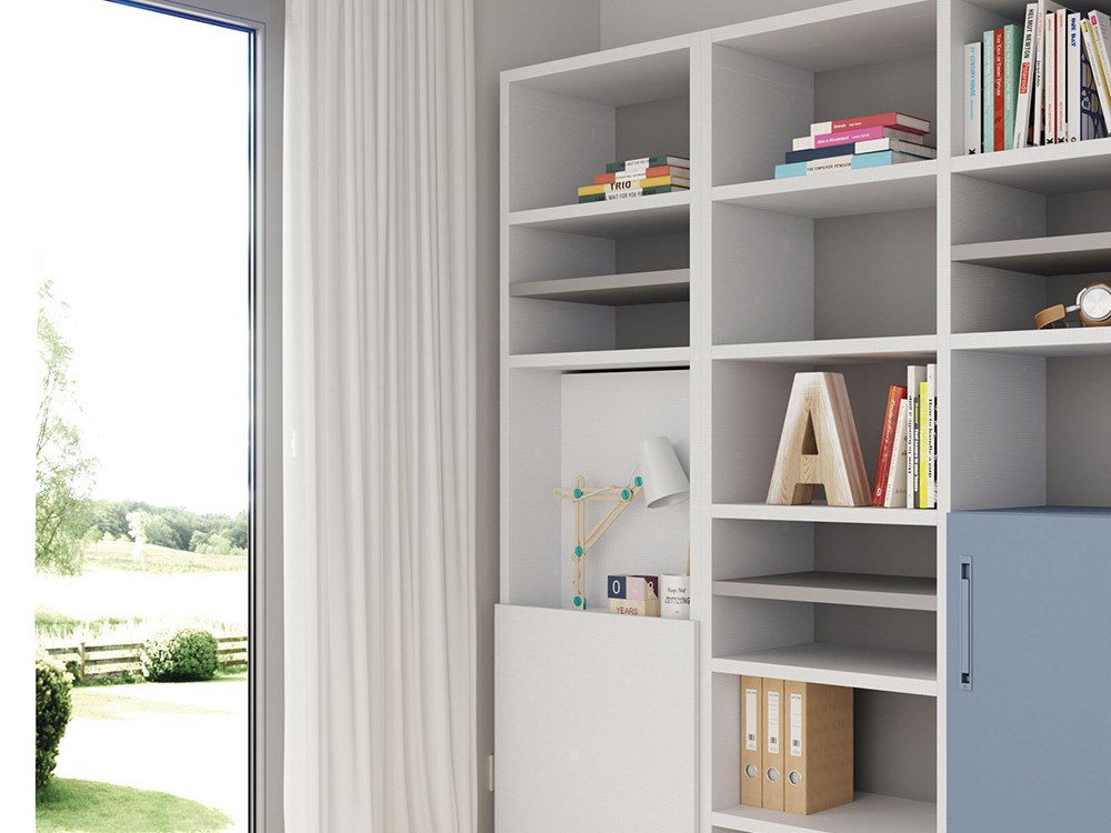 Cama abatible con estantería y mesa extensible Up & Down jotajotape - 5