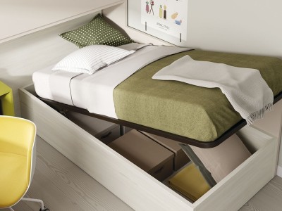 Litera con cama alta abatible y cama inferior Up & Down jotajotape - 7