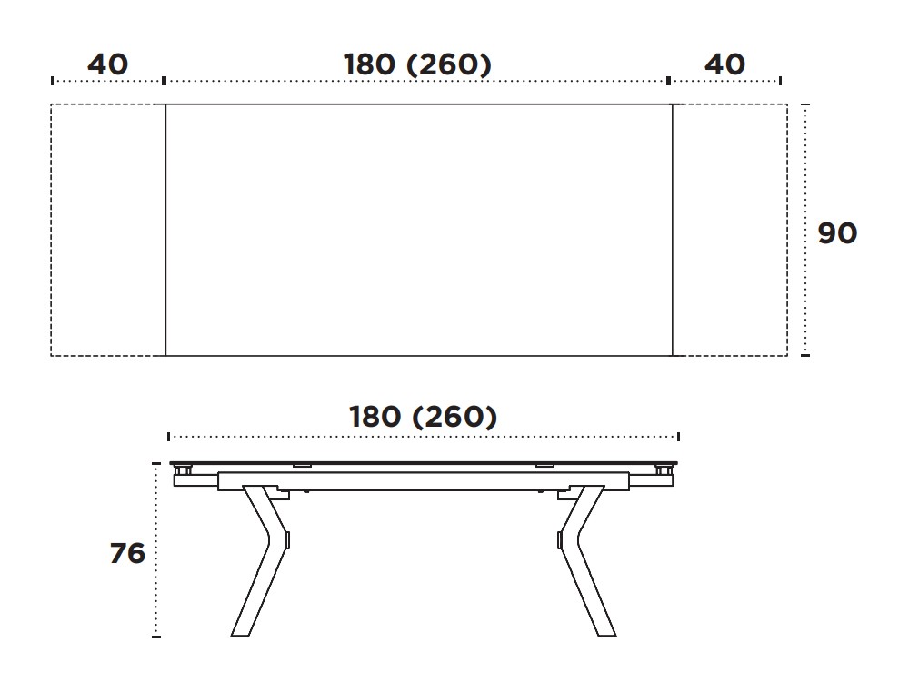 Mesa extensible Lin Cristal CH Design de Mobles Nacher - 8 Mesa extensible Lin Cristal CH Design de Mobles Nacher - 8