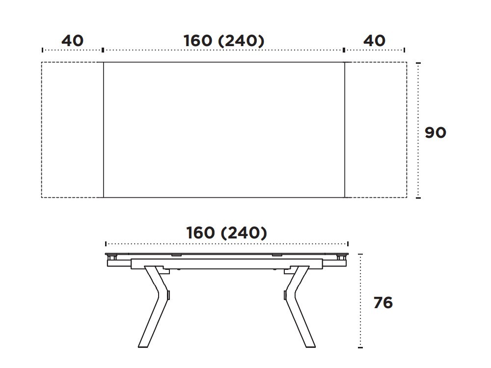 Mesa extensible Lin Porcelánico CH Design Nacher - 5