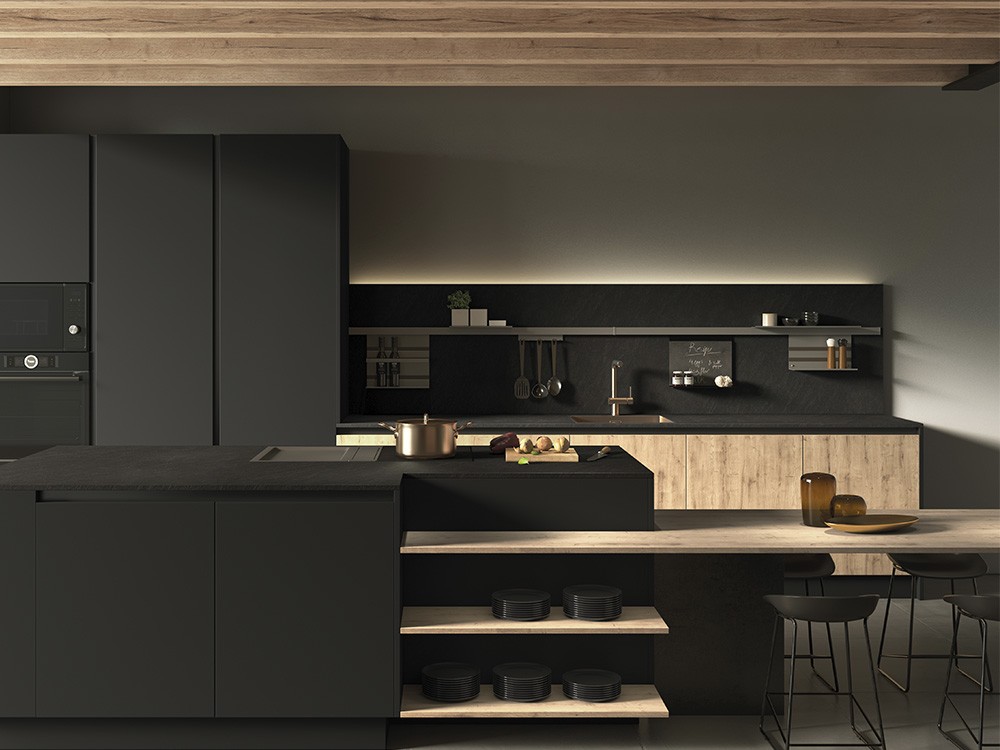 Cocina de diseño Nero & Oak Seismil Studio - 2