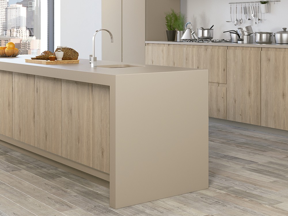 Cocina con isla Satin Cream Seismil Studio - 2