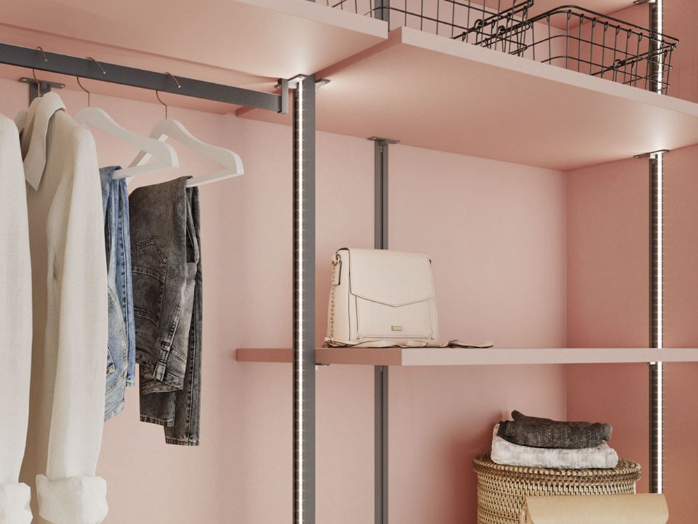 Armario con cuatro puertas plegables Slim led Adapta Lagrama - 3