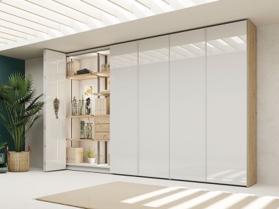 Armario doble con seis puertas plegables FR Cristal Adapta Lagrama - 1