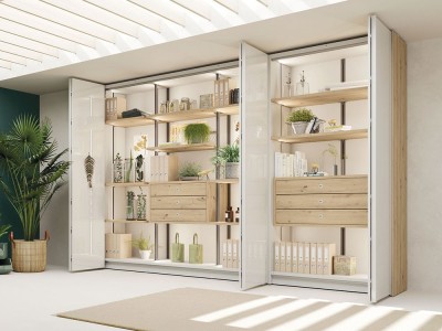 Armario doble con seis puertas plegables FR Cristal Adapta Lagrama - 2
