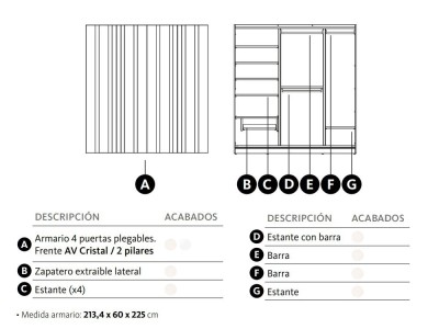 Librería con puertas plegables Vitrina Adapta Lagrama - 4