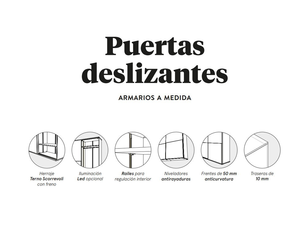 Armario doble con cuatro puertas deslizantes K3 Adapta Lagrama - 4