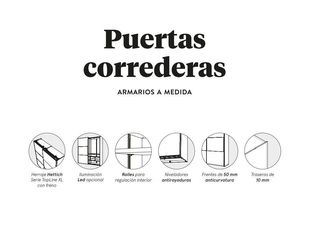 Armario doble con cuatro puertas correderas K2 Adapta Lagrama - 4