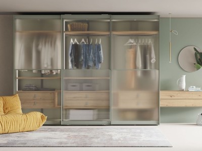 Armario con tres puertas correderas F2 Cristal combi Adapta Lagrama - 1