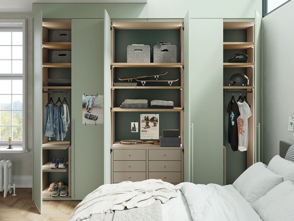 Armario juvenil a medida con seis puertas batientes A1 Adapta Lagrama - 2