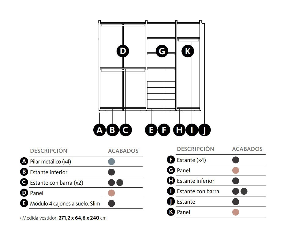 Vestidor Opened con trasera Adapta Lagrama - 3