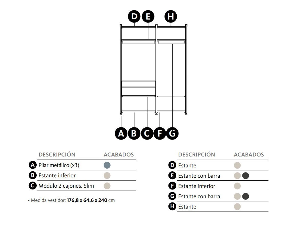 Vestidor Opened sin trasera Adapta Lagrama - 3