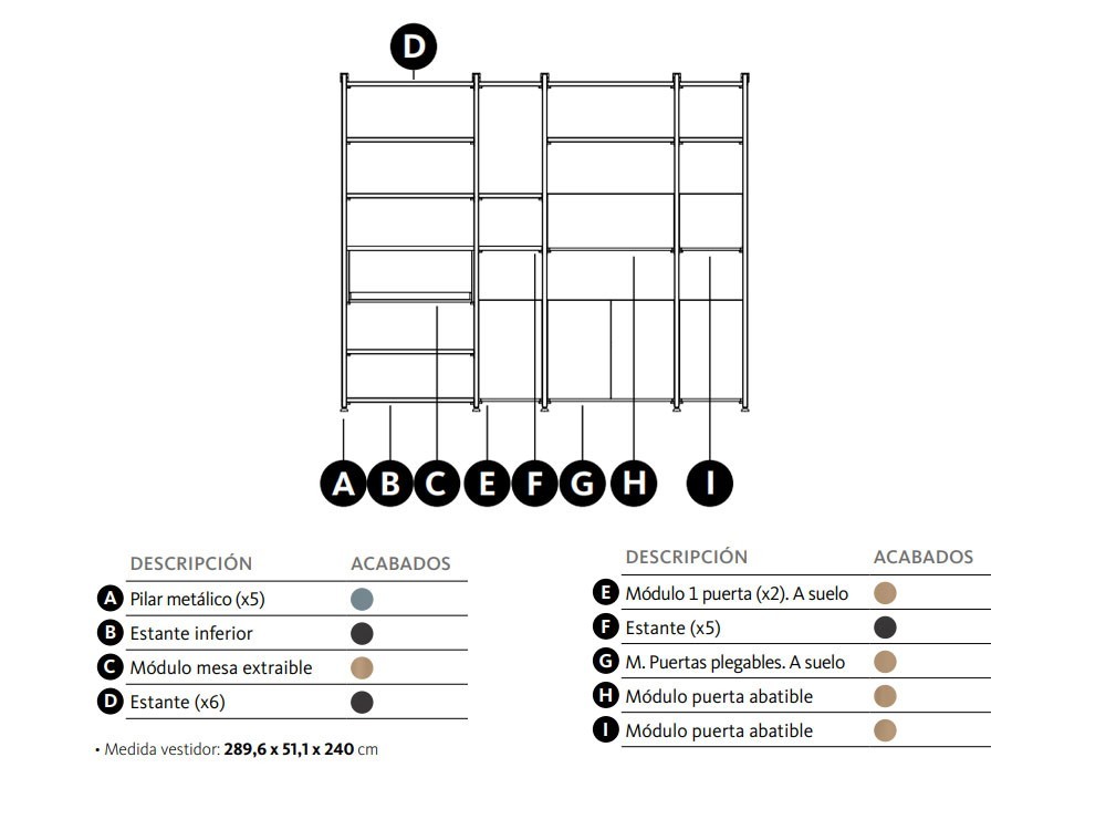 Mueble con escritorio Opened Adapta Lagrama - 3