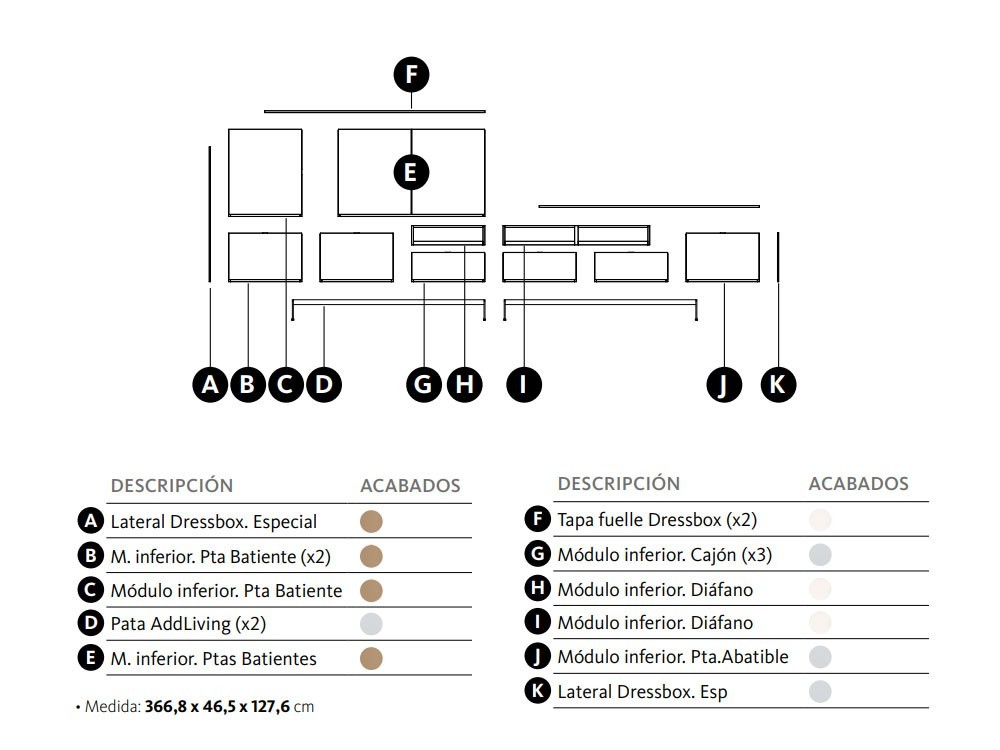Composición modular para salón Dressbox Lagrama - 3