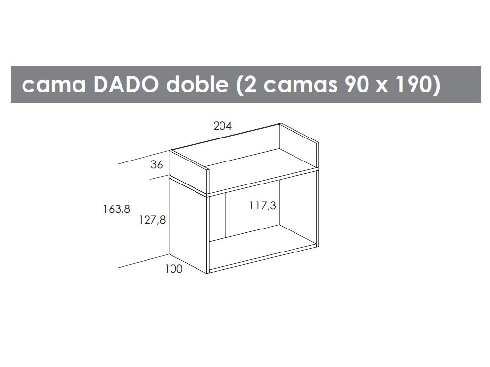 Litera infantil o juvenil Dado con multiples opciones de personalización de Tegar en Mobel 6000 - 11