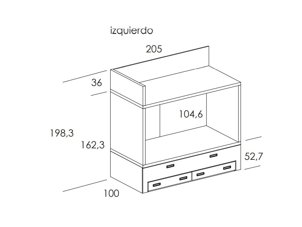 Litera Dado con cama compacta Premium Tegar Mobel - 8