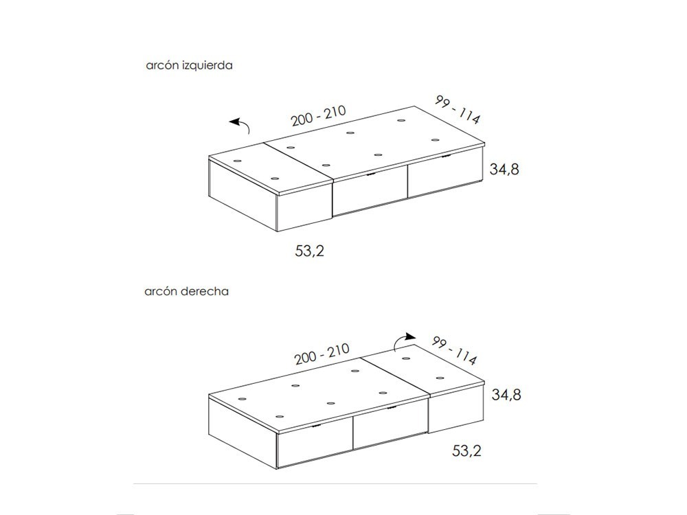 Cama con cajones y arcón QBn-9 Tegar Mobel - 6